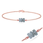 Rose Gold Plated Labradorite Silver Bracelets BRS-423-RO-GP